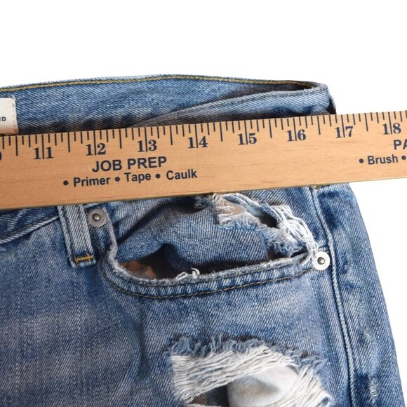 GAP Relaxed Boyfriend Jeans 30 Distressed Light Wash Ripped Y2K - Picture 6 of 9